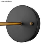Sleek Spherical Brass Wall Light Fixture With Clear Glass - Industrial Style 1-Light Sconce Lamp For