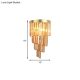 Sleek Spiral Wall Mount Light Metal Lamp With Crystal Accents Ideal For Living Room Décor