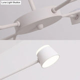 Sleek Sputnik Pendant Light Fixture - Modern Metal Chandelier With 8 Heads For Bedroom