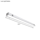 Sleek Surface-Mounted Led Ceiling Light: White Linear Flush Mount Fixture