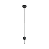 Sword-Shaped Led Hanging Lamp Kit - Modern Acrylic Black/White Suspension Light In Warm/White/3