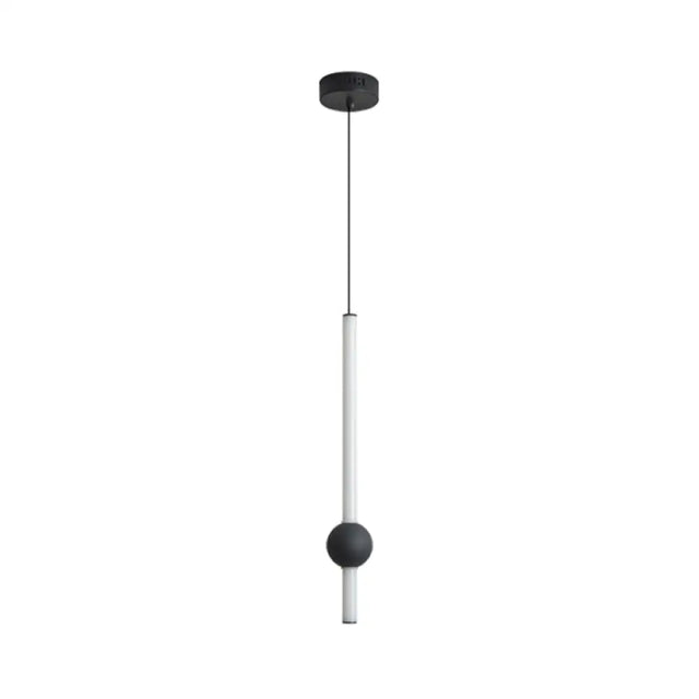 Sword-Shaped Led Hanging Lamp Kit - Modern Acrylic Black/White Suspension Light In Warm/White/3