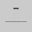 Sleek Triangle Island Light: Aluminum Led Hanging Lamp For Restaurants Black / 35.5 Natural