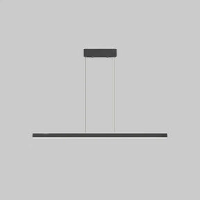 Sleek Triangle Island Light: Aluminum Led Hanging Lamp For Restaurants Black / 35.5 Natural