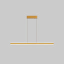 Sleek Triangle Island Light: Aluminum Led Hanging Lamp For Restaurants Gold / 35.5 Natural