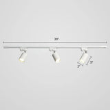 Sleek Tube Track Spotlight: Modern Metallic Semi Flush Ceiling Light For Bars 3 / White
