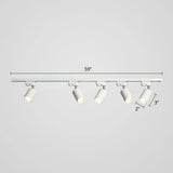 Sleek Tube Track Spotlight: Modern Metallic Semi Flush Ceiling Light For Bars 5 / White