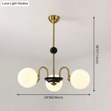 Sleek White Glass Ceiling Chandelier - Modern Minimalist Design