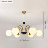 Sleek White Glass Ceiling Chandelier - Modern Minimalist Design