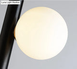 Sleek White Glass Linear Chandelier - Modern Minimalist 3-Light Ceiling Fixture