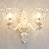 Sleek White Pendant Light Kit: Clear Crystal Flower Ceiling Chandelier For Dining Room 2 /