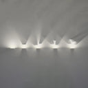 Sleek White Wall Washer Light: Simplistic Metallic Sconce For Stairway Illumination 1 /