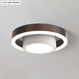 Small Acrylic Ceiling Flush Nordic Led Mount Lighting - Dual Hoop Design Black/Coffee/Gold Ideal
