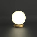 Small Sphere Night Light Glass Table Lamp With Gold Base - Simple And Elegant / C