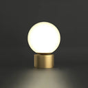 Small Sphere Night Light Glass Table Lamp With Gold Base - Simple And Elegant / E
