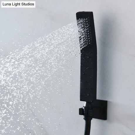 Smart Remote LED Shower Head Set 20x14inch Panel Faucet System Lateral Jet Thermostatic Mixer Valve Button Switch Hand