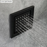 Smart Remote LED Shower Head Set 20x14inch Panel Faucet System Lateral Jet Thermostatic Mixer Valve Button Switch Hand