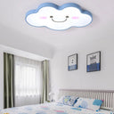 Smiling Cloud Ceiling Light - Children’s Nordic Style Acrylic Fixture Blue / 19.5’ White