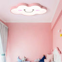 Smiling Cloud Ceiling Light - Children’s Nordic Style Acrylic Fixture Pink / 19.5’ White