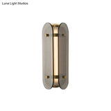 Smoke Gray Glass Pill Capsule Bedside Sconce - Minimalist 1-Bulb Wall Mounted Lamp