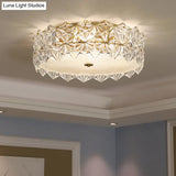 Snowflake Crystal Ceiling Light For Modern Living Room