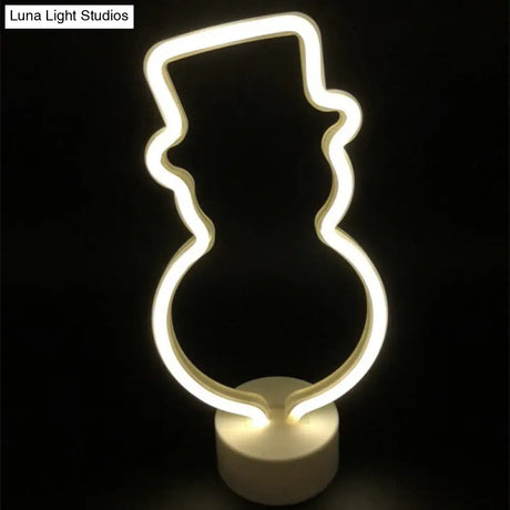 Snowman Wall Night Light - Kids Led Nightstand Lighting