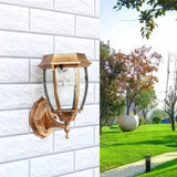 Solar Led Glass Bell Sconce Wall Lamp For Courtyard Lighting Bronze / 7.5