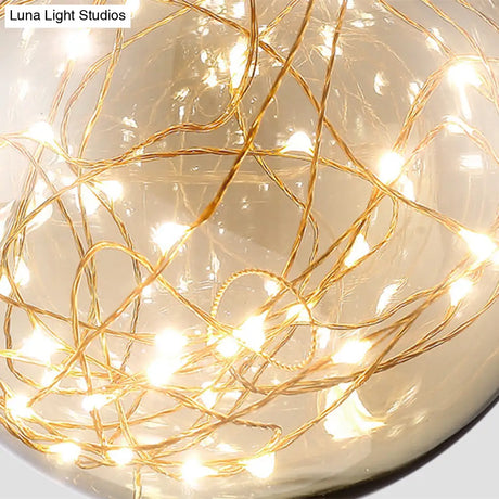 Spherical Star Lamp: Creative Wall Sconce For Warm Bedroom Ambiance