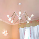 Spider Shape Suspension Light - Contemporary Metal Chandelier For Living Room (8/10/12/16-Head)