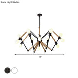 Spider Shape Suspension Light - Contemporary Metal Chandelier For Living Room (8/10/12/16-Head)