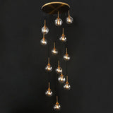 Spiral Ball Nordic Hanging Pendant Light For Staircase 13 / Clear A