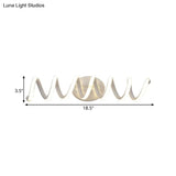 Spiral Led Vanity Light For Modern Bathroom | Wall Mounted Mirror In Warm/White/Natural 13/18.5/22.5