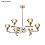 Sputnik Design Diamond Crystal Chandelier Light - Modern Ceiling Lamp Fixture With 6/8/10 Lights In