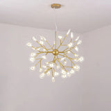 Sputnik Firefly Led Suspension Light - Acrylic Bedroom Chandelier Lighting 45 / Gold