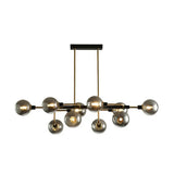 Sputnik Hanging Island Light - Minimalist Glass Ball Pendant For Dining Room 10 / Gold Smoke Grey