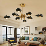 Sputnik Pendant Light Fixture - Modern Metal Brass Chandelier 8 / Warm