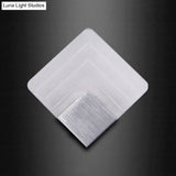 Square Led Wall Sconce - 5.5/8 Width Acrylic Light Aged Silver/Black Finish