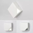 Square Metallic Led Wall Sconce For Office And Bedroom Decor White