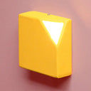 Square Metallic Led Wall Sconce For Office And Bedroom Decor Yellow