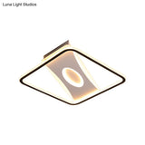Square Nordic Flush Mount Light With Integrated Led And Warm/White Options 16 - 35.5’ Widths