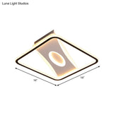 Square Nordic Flush Mount Light With Integrated Led And Warm/White Options 16 - 35.5’ Widths