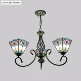 Stained Glass Chandelier Pendant For Traditional Dining Rooms