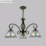 Stained Glass Chandelier Pendant For Traditional Dining Rooms