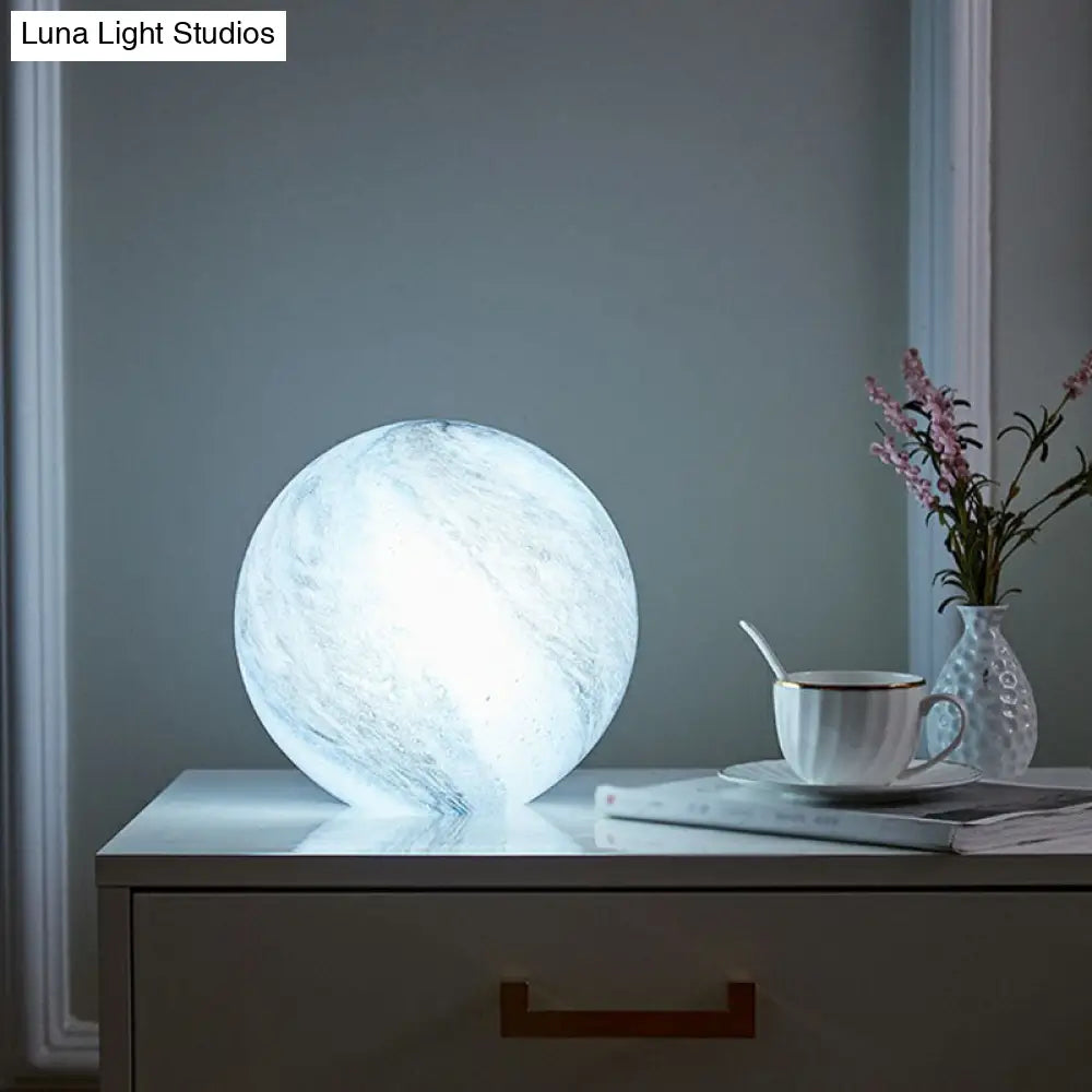 Stained Glass Nordic Planet Table Lamp: Fun Childrens Night Light