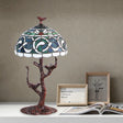 Stained Glass Tiffany Style Table Light - Kapok Pattern Night Lamp With Tree Design Coffee