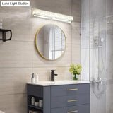 Stainless Steel Bathroom Vanity Sconces With Crystal Embedded Mirror Lights