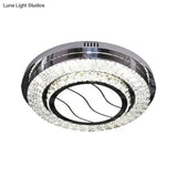 Stainless Steel Led Crystal Ceiling Lamp With Modern Design And Pattern Options