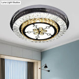 Stainless Steel Led Crystal Ceiling Lamp With Modern Design And Pattern Options