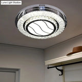 Stainless Steel Led Crystal Ceiling Lamp With Modern Design And Pattern Options