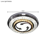 Stainless Steel Led Crystal Ceiling Lamp With Modern Design And Pattern Options